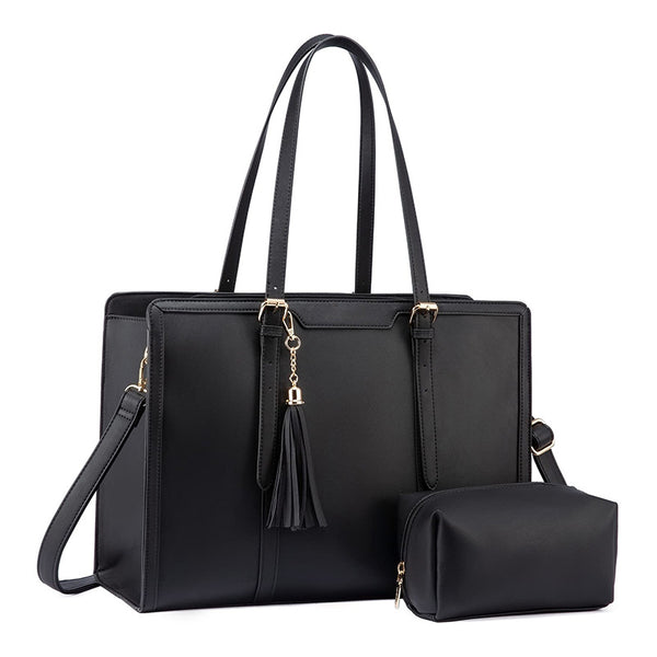 Bolsa de Cuero para Laptop - Maletín Profesional para Mujer