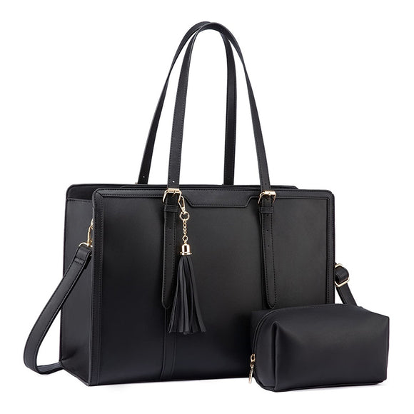 Bolsa de Cuero para Laptop - Maletín Profesional para Mujer