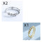 Peace Rings Rotatable Ring Relieving Stress Valentine's Day Jewelry Gifts 3pcs b Set One Tamaño