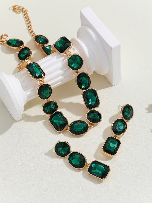 Collar de Cristales Brillantes Estilo Antiguo para Mujer - Image 11