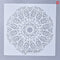 Plantilla de Pintura Mandala Loto Geométrica para Pared y Piso