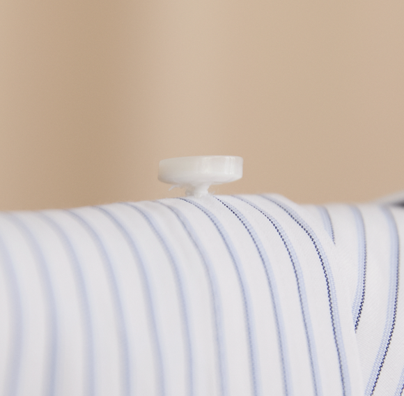 Camisa de Negocio Italiana a Rayas con Cuello Windsor