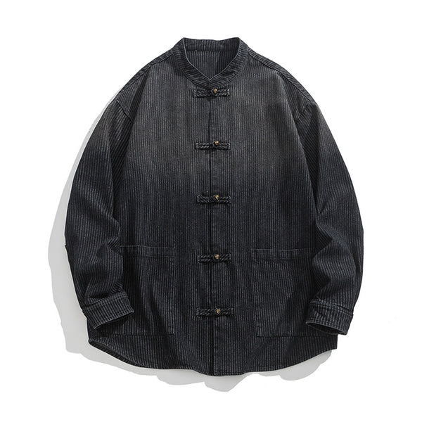 Chaqueta Denim Vintage Oversize Lavada con Cierre de Hebilla - Image 4