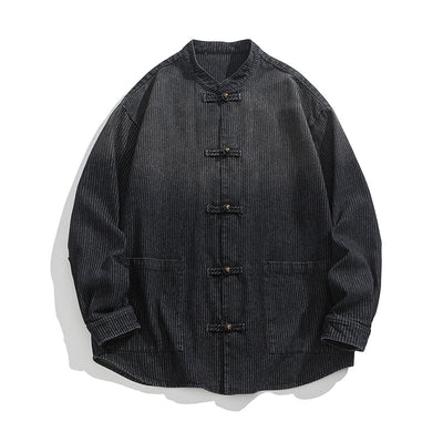Chaqueta Denim Vintage Oversize Lavada con Cierre de Hebilla - Image 4