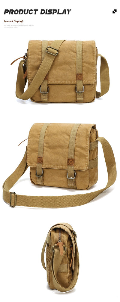 Bolsa de Lona Retro para Hombre - Bandolera Portátil de Estilo Vintage - Image 8