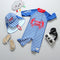Traje de Baño Infantil a Rayas Azul Marino - Conjunto Completo para Surf y Spa