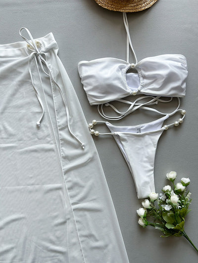 Traje de Baño Entallado con Cuello Halter y Abertura Lateral - Image 18