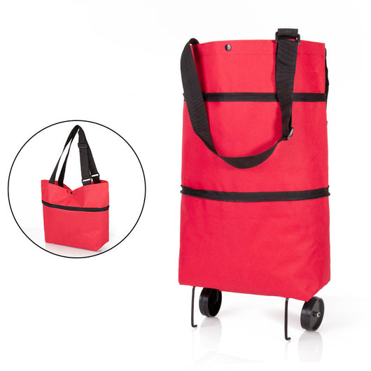 Carrito de Compras Plegable con Ruedas y Bolsas Reutilizables - Image 20