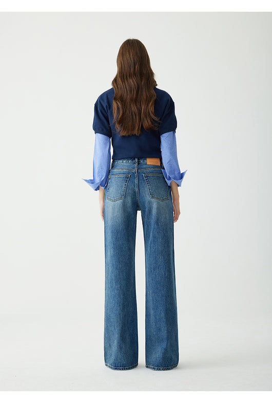 Jeans Rectos Cintura Alta Mujer Otoño Stretch - Image 13