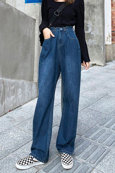 Pantalón Ancho de Tiro Alto con Hebilla Ajustable - Image 9