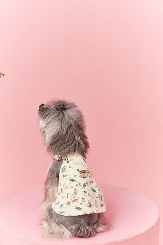 Falda Denim con Tirantes para Perros Pequeños Schnauzer y Maltés - Image 50