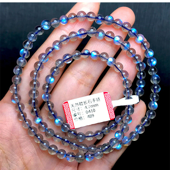 Pulsera de Labradorita Azul Intenso - Cristal Natural