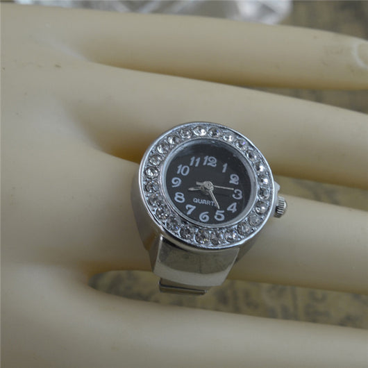 Reloj de Moda para Mujer con Anillo de Diamantes y Movimiento de Cuarzo - Image 8