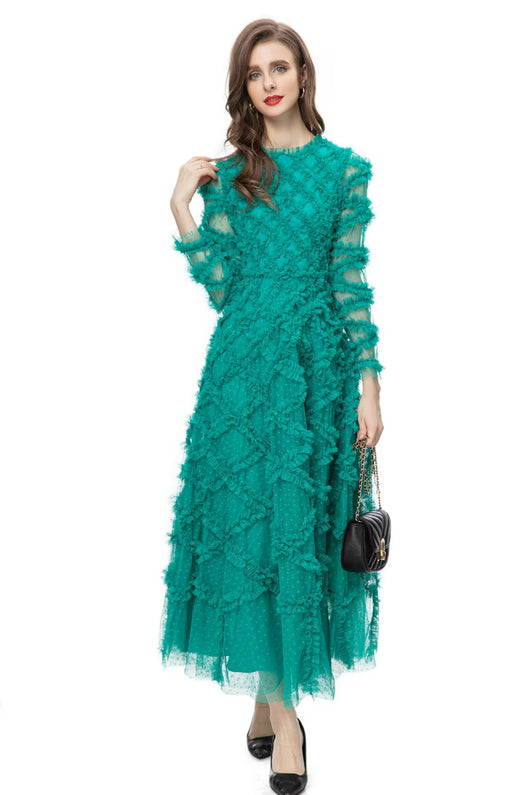 Vestido Formal para Mujer con Volantes Elegantes - Image 16