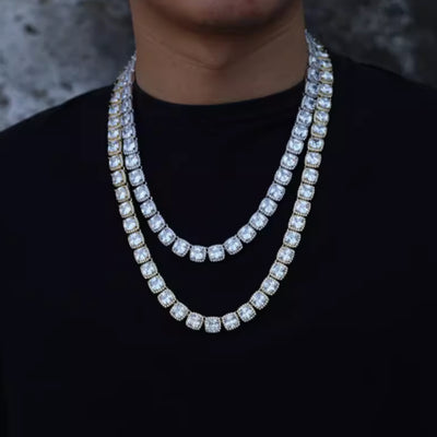 Cadena Hip Hop Plata 925 Maciza 8mm - Estilo Urbano Auténtico