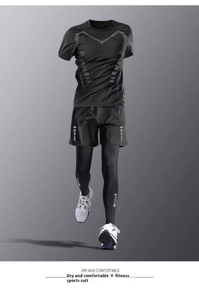 Camiseta Deportiva Ajustada Manga Larga Secado Rápido para Entrenamiento - Image 19