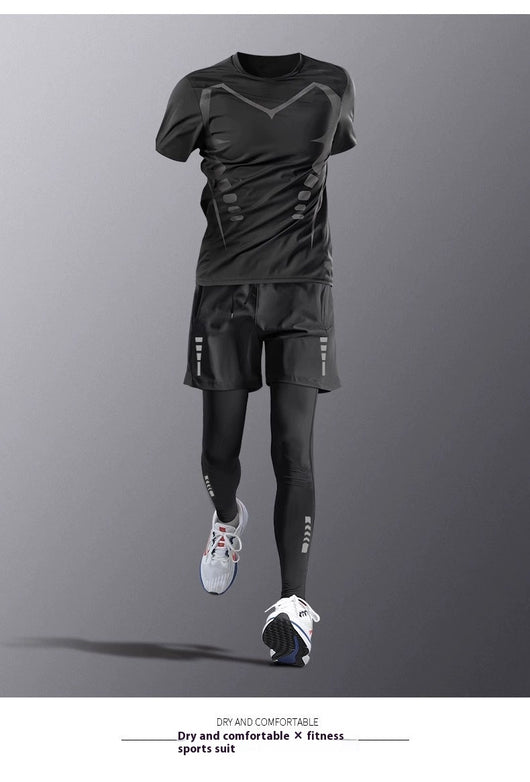 Camiseta Deportiva Manga Larga Ajustada Secado Rápido para Entrenamiento - Image 4