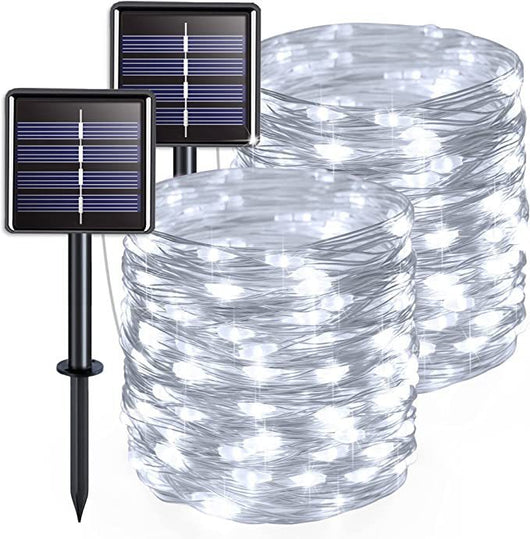 Guirnalda Solar de Cobre LED con 8 Funciones de Iluminación - Image 7