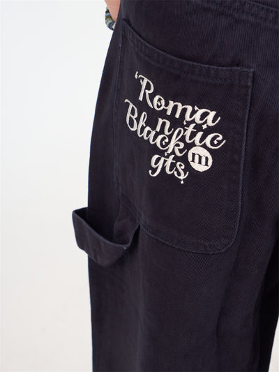 Pantalón Cargo Recto con Bordado de Alfabeto Retro y Múltiples Bolsillos para Mujer - Image 11