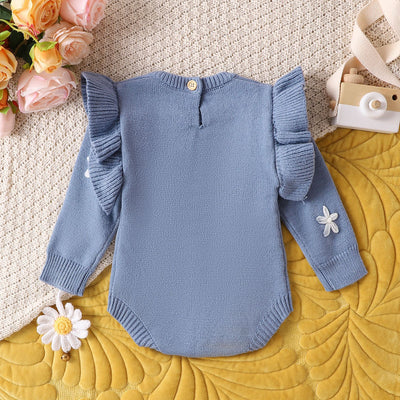 Mono Tejido de Manga Larga con Cuello Redondo para Otoño e Invierno - Image 3