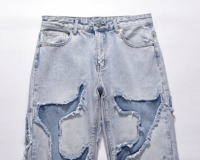 Jeans Vintage Patchwork Desgastado Estilo Callejero - Image 3