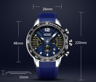 Reloj Deportivo Cronógrafo Sumergible con Movimiento Quartz - Image 6