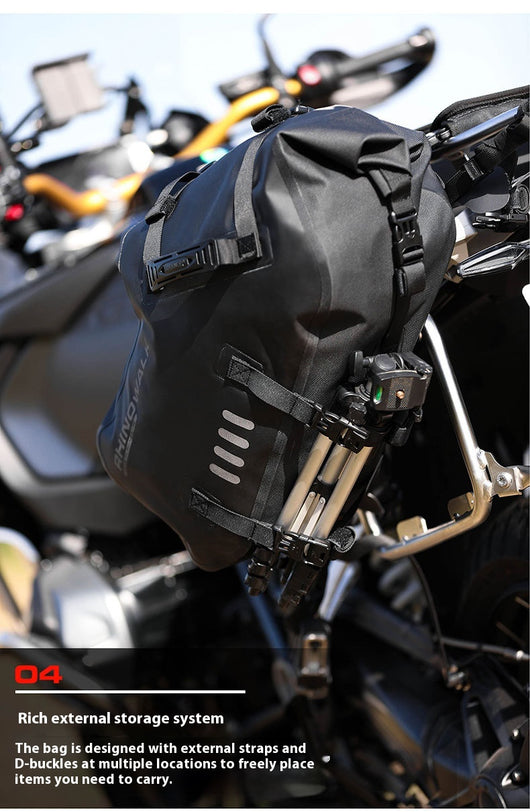 Bolsa Lateral Impermeable para Moto con Respaldo de Asiento - Image 11