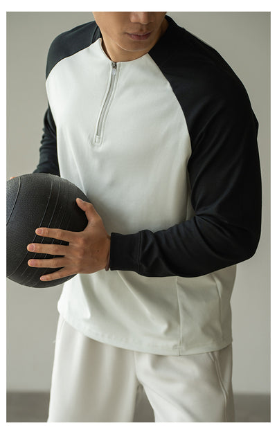 Playera Manga Larga con Cierre y Contraste de Colores para Hombre - Image 13