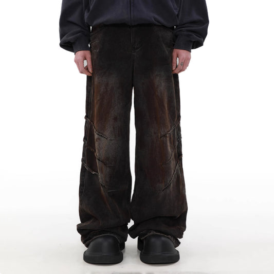Pantalones Vaqueros Holgados Desgastados para Hombre - Estilo Urbano Relajado