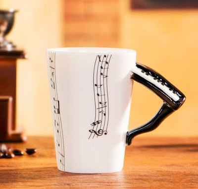 Taza de Cerámica con Asa de Saxofón y Notas Musicales - Image 18
