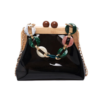 Bolso Mensajero Transparente con Cadena para Mujer - Image 4