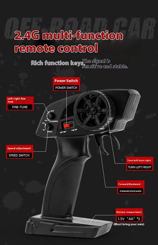 Auto Control Remoto 4x4 Todoterreno de Alta Velocidad con Ruedas Grandes - Image 40