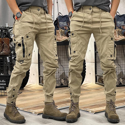 Pantalones Tácticos Casual de Pierna Recta para Hombre con Puños Ajustables - Image 3