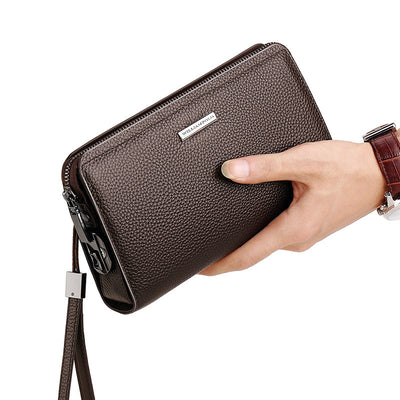Cartera de Cuero Genuino para Hombre con Cierre de Combinación - Image 3
