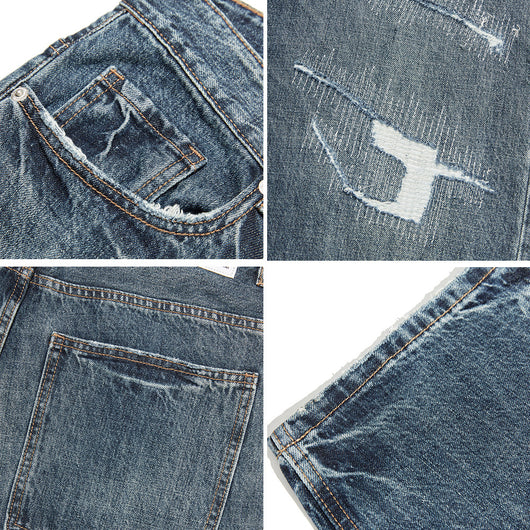 Jeans Hombre Oversize Desgastado con Efecto Vintage - Image 4