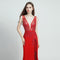 Vestido Largo de Encaje con Perlas - Estilo Temperamento Elegante