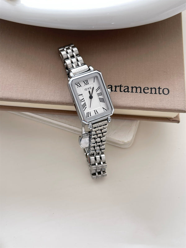 Reloj de Pulsera Mujer Acero Retro Esfera Pequeña Cuarzo Minimalista - Image 6