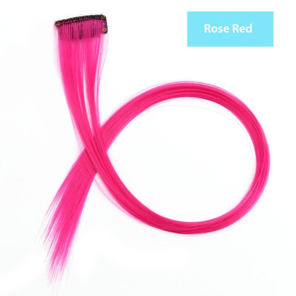 Extensiones de Cabello Teñido con Mechones de Colores Vibrantes
