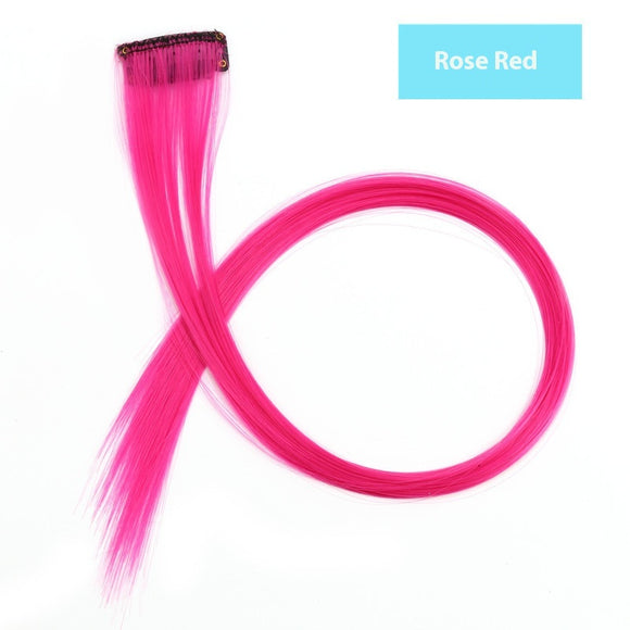 Extensiones de Cabello Teñido con Mechones de Colores Vibrantes