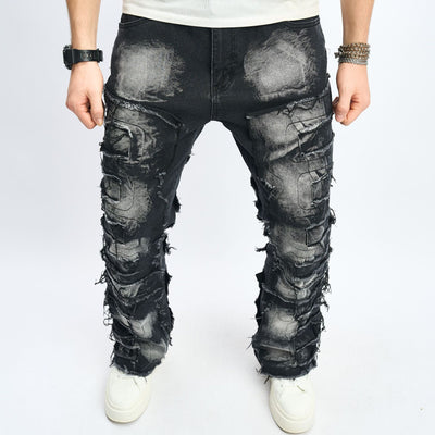 Jeans Hip-Hop Urbanos de Corte Alto para Hombre - Image 5