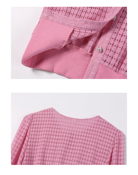 Cardigan Calado Perfumado Base para Mujer - Image 2
