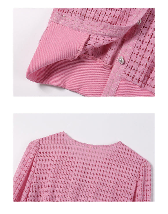 Cardigan Calado Perfumado Base para Mujer