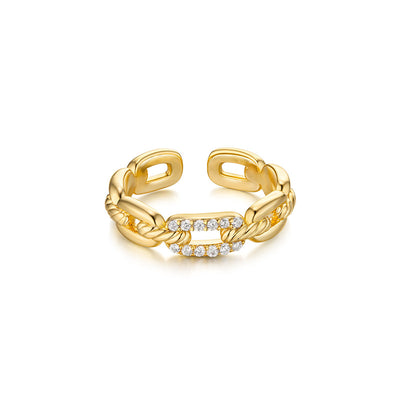 Anillo Trenzado Geométrico en Metal - Image 6