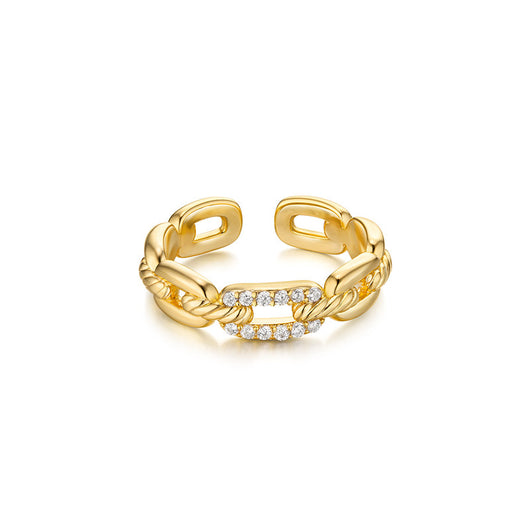 Anillo Trenzado Geométrico en Metal - Image 6