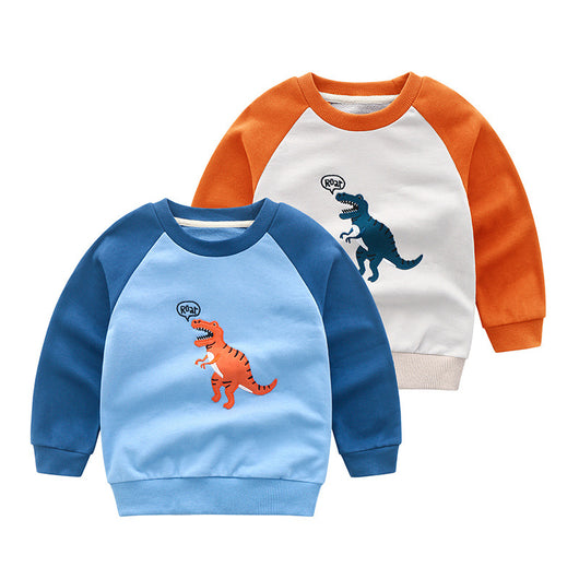 Playera Infantil de Algodón con Diseño Cartoon de Manga Larga