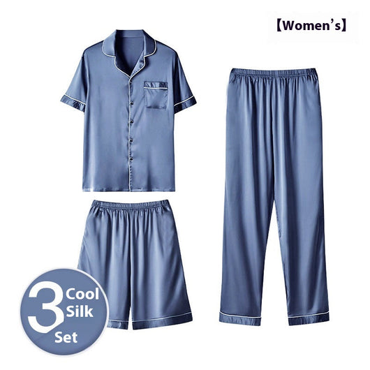Pijama de Seda Helada para Hombre - Conjunto de Tres Piezas - Image 11