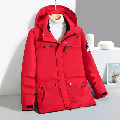Chaqueta Acolchada de Plumón de Pato para Hombre con Cuello de Piel - Image 29