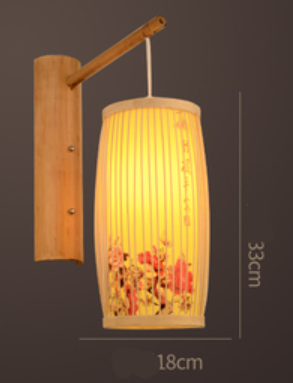 Lámpara de Pared de Bambú Tejido Estilo Chino Moderno - Image 15