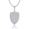 Collar Starlight Shield - Colgante de Moissanita S925 Plateado y Platinado