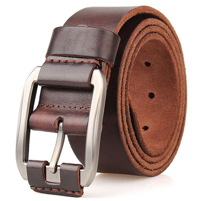 Cinturón de Cuero Genuino para Hombre con Hebilla de Pasador Ajustable - Image 3